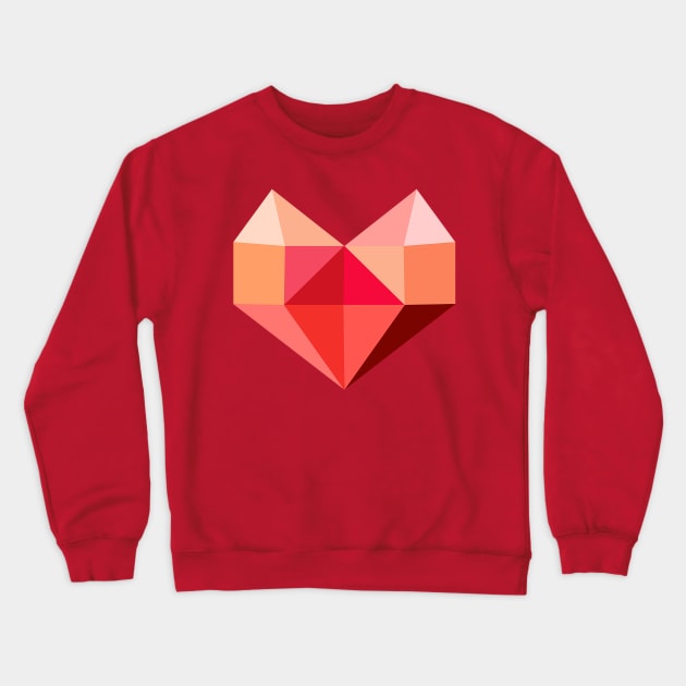 Geometric heart Crewneck Sweatshirt by obmik